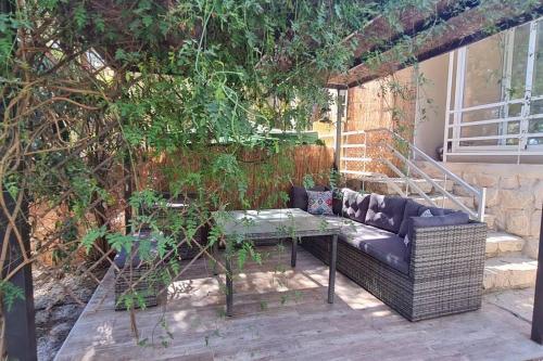 Posezení v ubytování Acogedor bungalow adosado