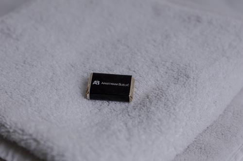 a small black object sitting on top of snow at Apartmani Bijelic in Žabljak