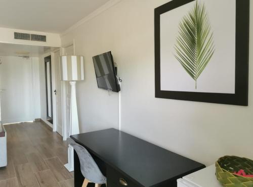 TV a/nebo společenská místnost v ubytování TROPIC Appartements PREMIUM village vacances vue mer Guadeloupe St Anne