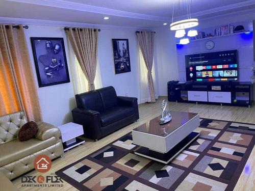 Posezení v ubytování Dex & Flex Apartments