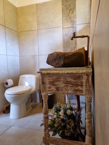 MoiraEcolodge في Córdoba: حمام مع مرحاض ومغسلة