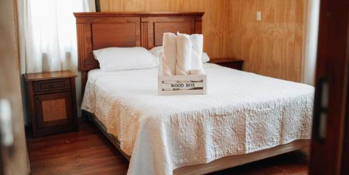 Кровать или кровати в номере Valle Del Sol Quillón