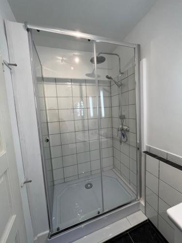 Ванная комната в Ferienwohnung Drei Lilien