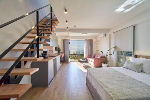 Katil atau katil-katil dalam bilik di PORTA SQUERO Premium Suites