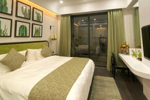 Voodi või voodid majutusasutuse Ocean Studio at Sunset town toas