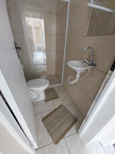 Koupelna v ubytování Apart 2 suites Pelinca