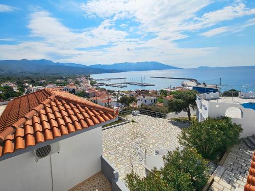 a view from the roof of a house at Pavlis Studios Ormos in Marathokampos
