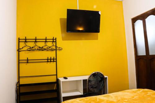 TV a/nebo společenská místnost v ubytování Lobo Hostel La Paz
