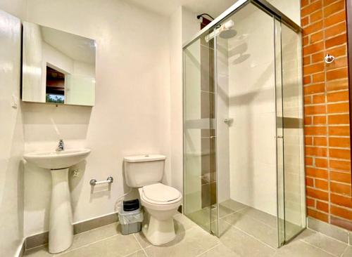 Koupelna v ubytování Apartamento en Laurels Medellín