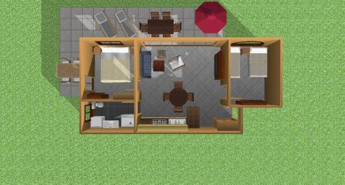 a rendering of a small house with a room at Compass-App-5 in Hohwacht