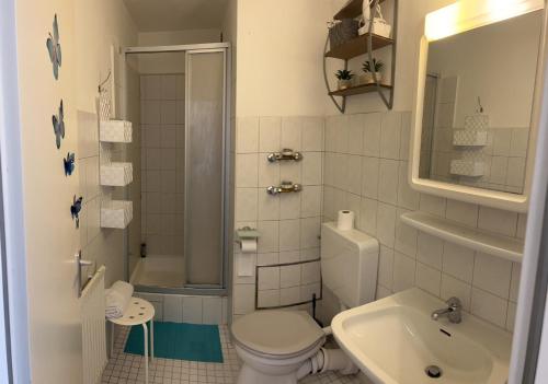 Bathroom sa Ferienwohnungen Bayerischer Wald mit Pool