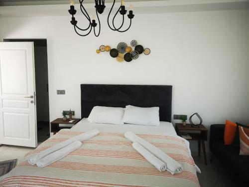 Postel nebo postele na pokoji v ubytování Villa nisa