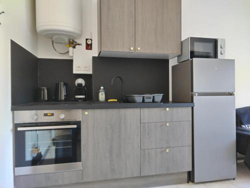 Dapur atau dapur kecil di APPART'18 - DOMAINE DE LA SOURCE