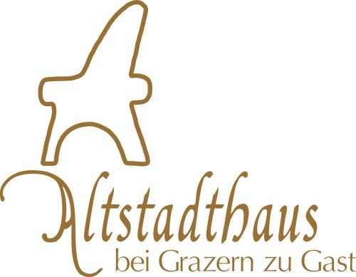 a sign for a restaurant with a chair and the words australias be green at Altstadthaus Cityappartements in Graz