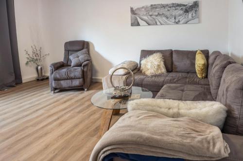 Χώρος καθιστικού στο Traumwohnung Radolfzell am Bodensee