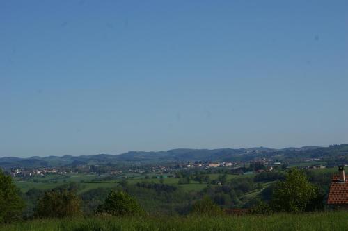 a view of the countryside from a hill at Les Cabanes du Grand Nord in Pradines
