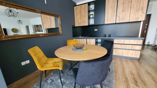 Kuchyň nebo kuchyňský kout v ubytování Apartman Gold