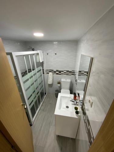 Phòng tắm tại Reyna apartamentos