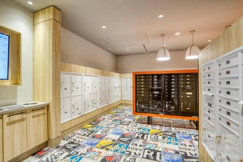 a room with a wine cellar with a mosaic floor at NoMa 1br w wd concierge gym nr Metro WDC-645 in Washington, D.C.