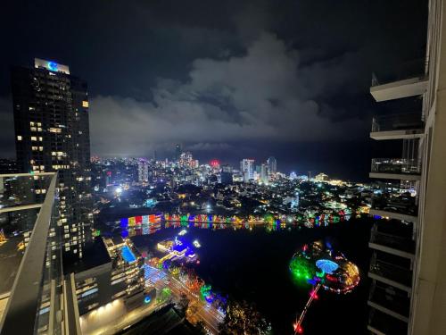 a view of a city at night from a building at Altair Colombo - View, Location, Ultra Luxury! in Colombo