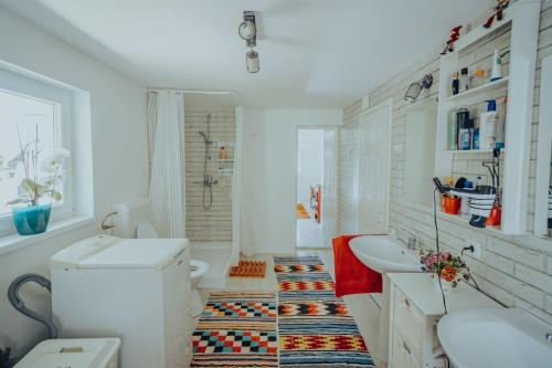 Koupelna v ubytování Casa Bajora
