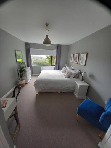 a bedroom with a large bed and a window at Atlantic Shore B&B in Bantry