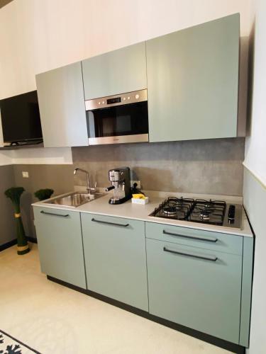 Η κουζίνα ή μικρή κουζίνα στο Blom apartments