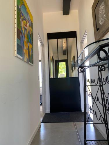 a view of the front door of a house at VILLA EDEN in Perchède