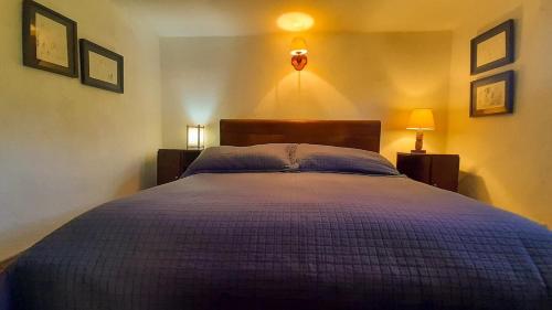 En eller flere senge i et værelse på Finca Cantaclaro