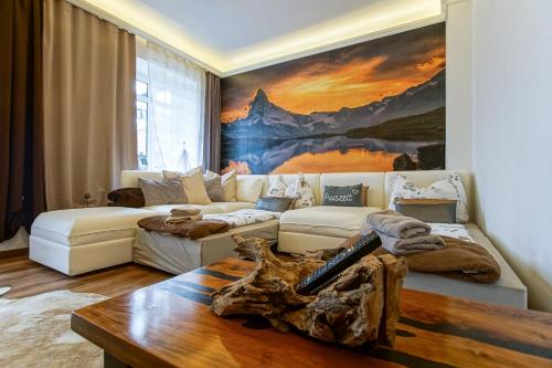 Гостиная зона в AusZeit Steiraland 1 mit privaten Garten überdachter Terrasse und Parken