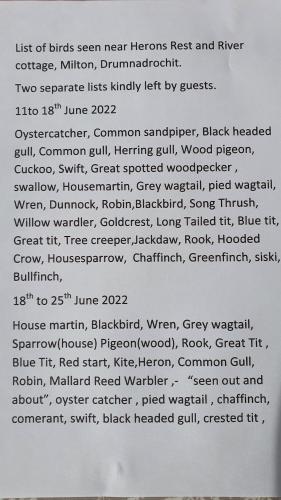 a page from a manuscript of a document with a list of atrocities at Herons Rest in Drumnadrochit