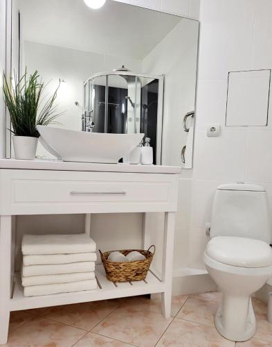 Um banheiro em Amber apartment