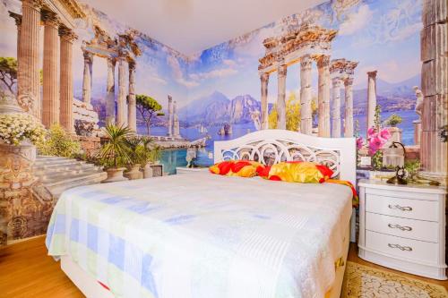 Postel nebo postele na pokoji v ubytování Gabriela Mistral ID119