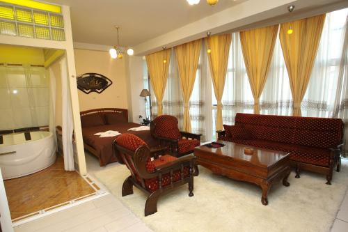 Posezení v ubytování Hotel Xhema