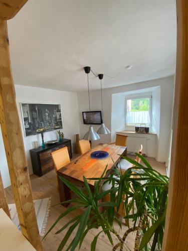 TV a/nebo společenská místnost v ubytování Helles, gemütliches Haus mit Moselblick