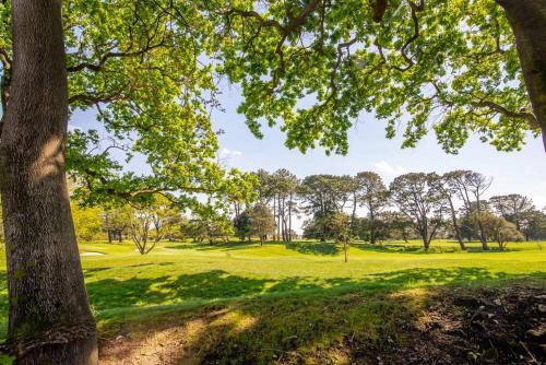 - une vue sur un parcours de golf depuis un arbre dans l'établissement Appart standing Btz Anglet plage, à Anglet