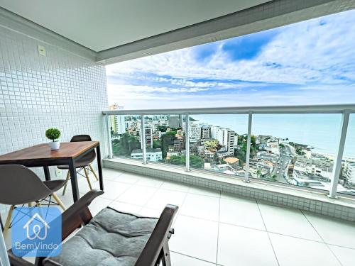 Apartamento com linda vista mar no Rio Vermelho