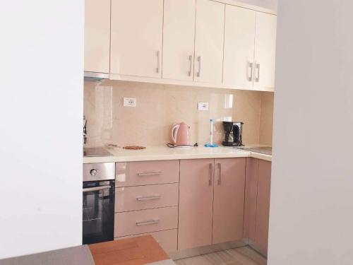 Kuchyň nebo kuchyňský kout v ubytování Alexa apartament