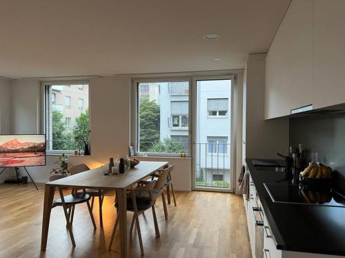 Kuchyň nebo kuchyňský kout v ubytování Modern and cozy appartment in Basel city