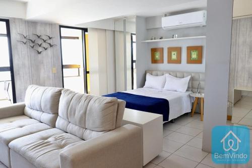 Posezení v ubytování Apartamento com linda vista mar no Bahia Suites