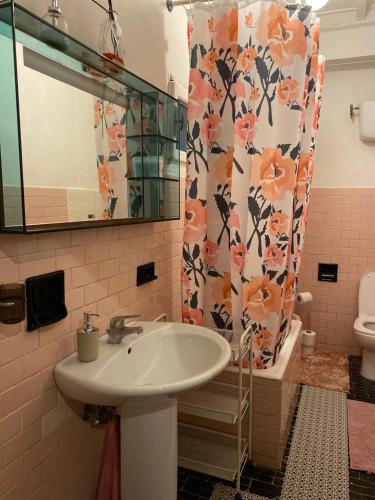 Phòng tắm tại Apartment in Palazzo Mazzini