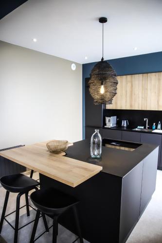 Kuchyň nebo kuchyňský kout v ubytování ILE WRACH - Duplex de luxe avec magnifique vue mer