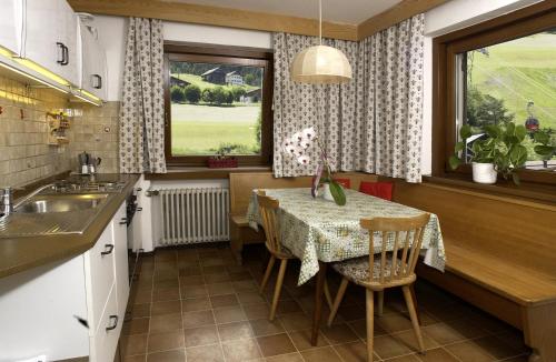 Kuchyň nebo kuchyňský kout v ubytování Appartements Tlusel
