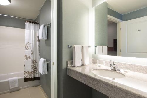 a bathroom with a sink and a mirror at Residence Inn by Marriott Nashville Vanderbilt/West End in Nashville