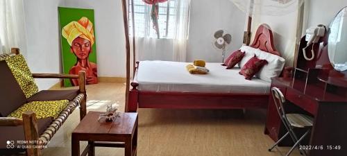 Кровать или кровати в номере Villa Mina beachhouse