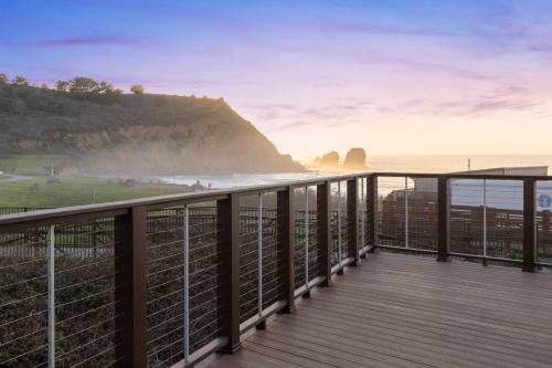 a view of the ocean from the balcony of a beach at Fairfield by Marriott Inn & Suites San Francisco Pacifica in Pacifica