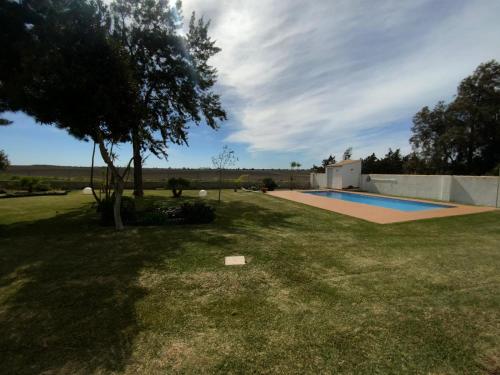 een tuin met een zwembad en een boom bij Villa dos Torres in Campano