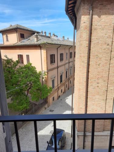 a view from the balcony of a building at L'Inferno di Dante in Gubbio