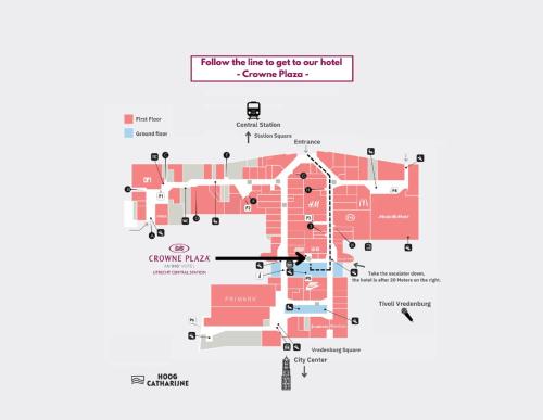 a map of the city of biloxi with attractions at Crowne Plaza Utrecht - Central Station by IHG in Utrecht