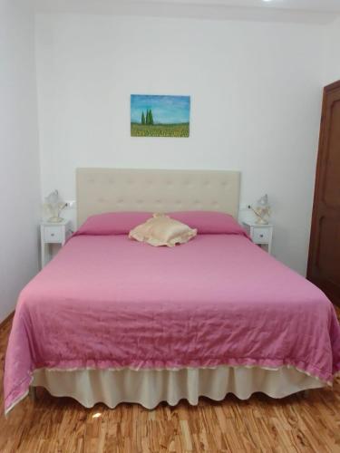 Ένα ή περισσότερα κρεβάτια σε δωμάτιο στο dalla CARLA in Toscana